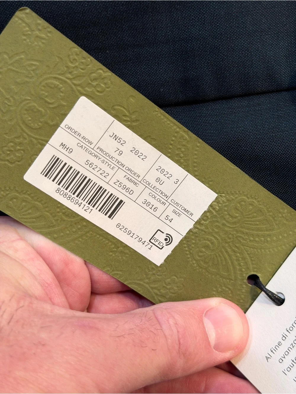 Men’s Gucci Dark Green/Blue Slacks (sz 54 euro= 36us)